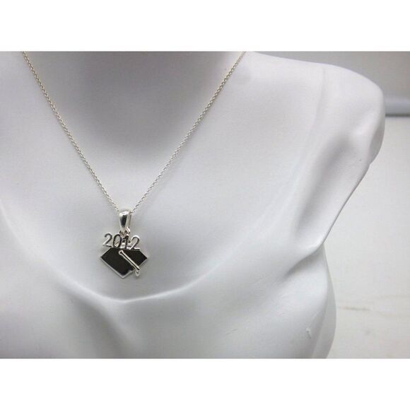 Giani Bernini, 18" 2012 Graduation Cap Pendant Necklace in Sterling Silver - Picture 5 of 8